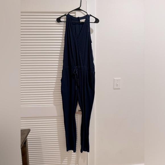 NWOT Saturday Sunday (by Anthro) navy lounge jumpsuit - Picture 1 of 5